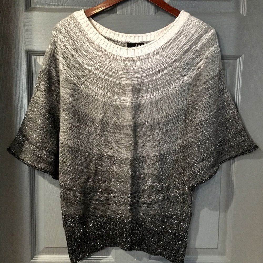 A.N.A. Sparkly Short Sleeve Sweater Size Medium